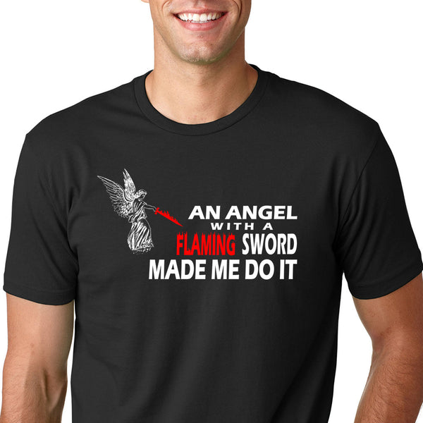 An Angel with a Flaming Sword Made me do it